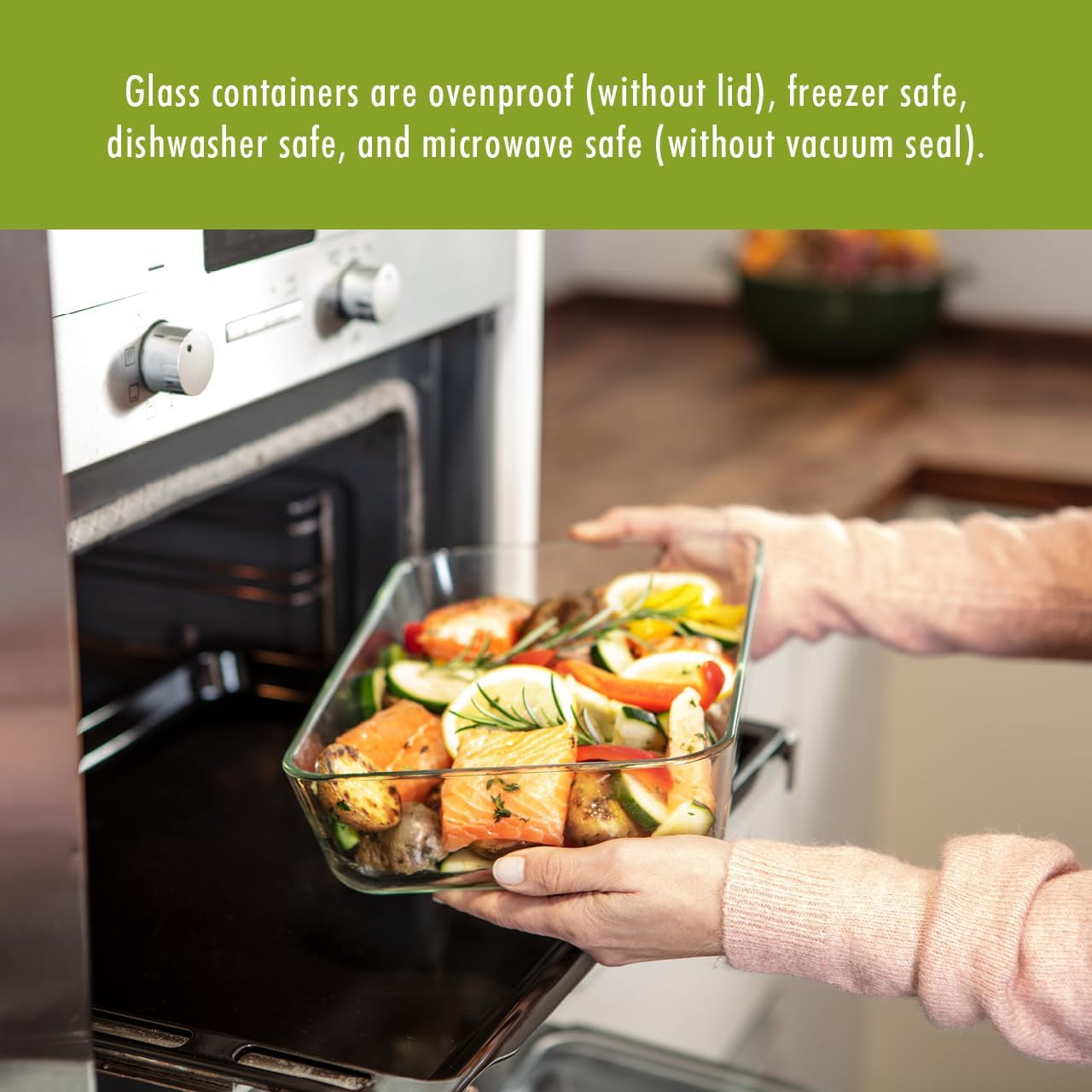 Fresh & save Glass Airtight Food Storage Container, Meal Prep Container - Large