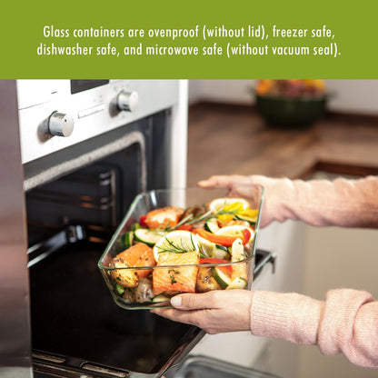 Fresh & save Glass Airtight Food Storage Container, Meal Prep Container - Large